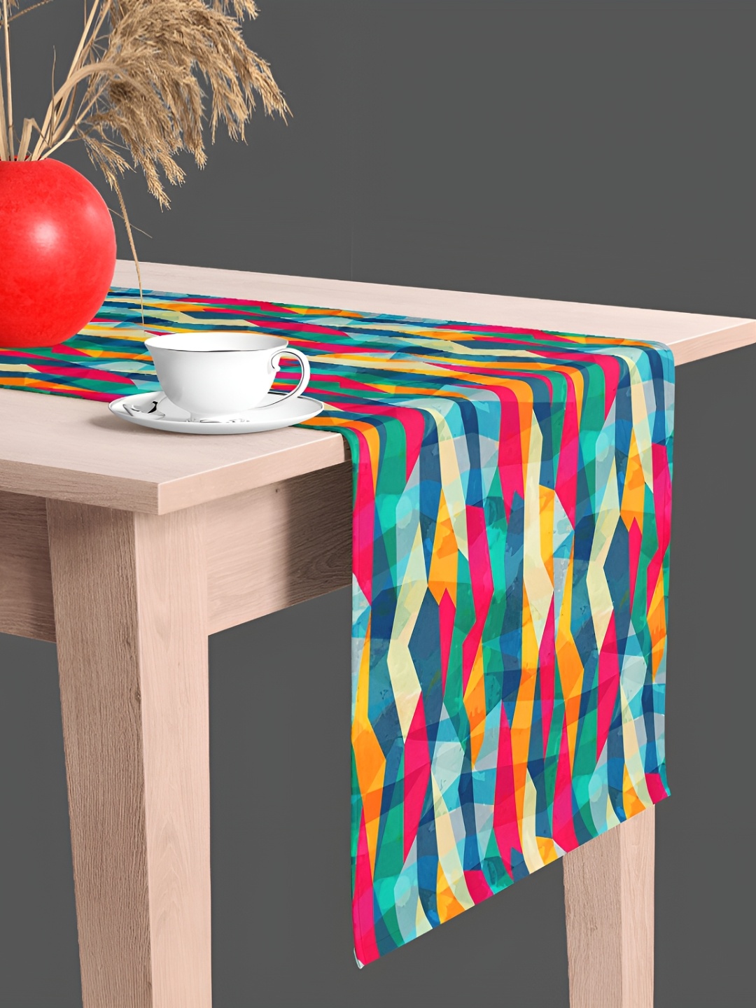 

ArtzFolio Red & Green Printed Table Runner