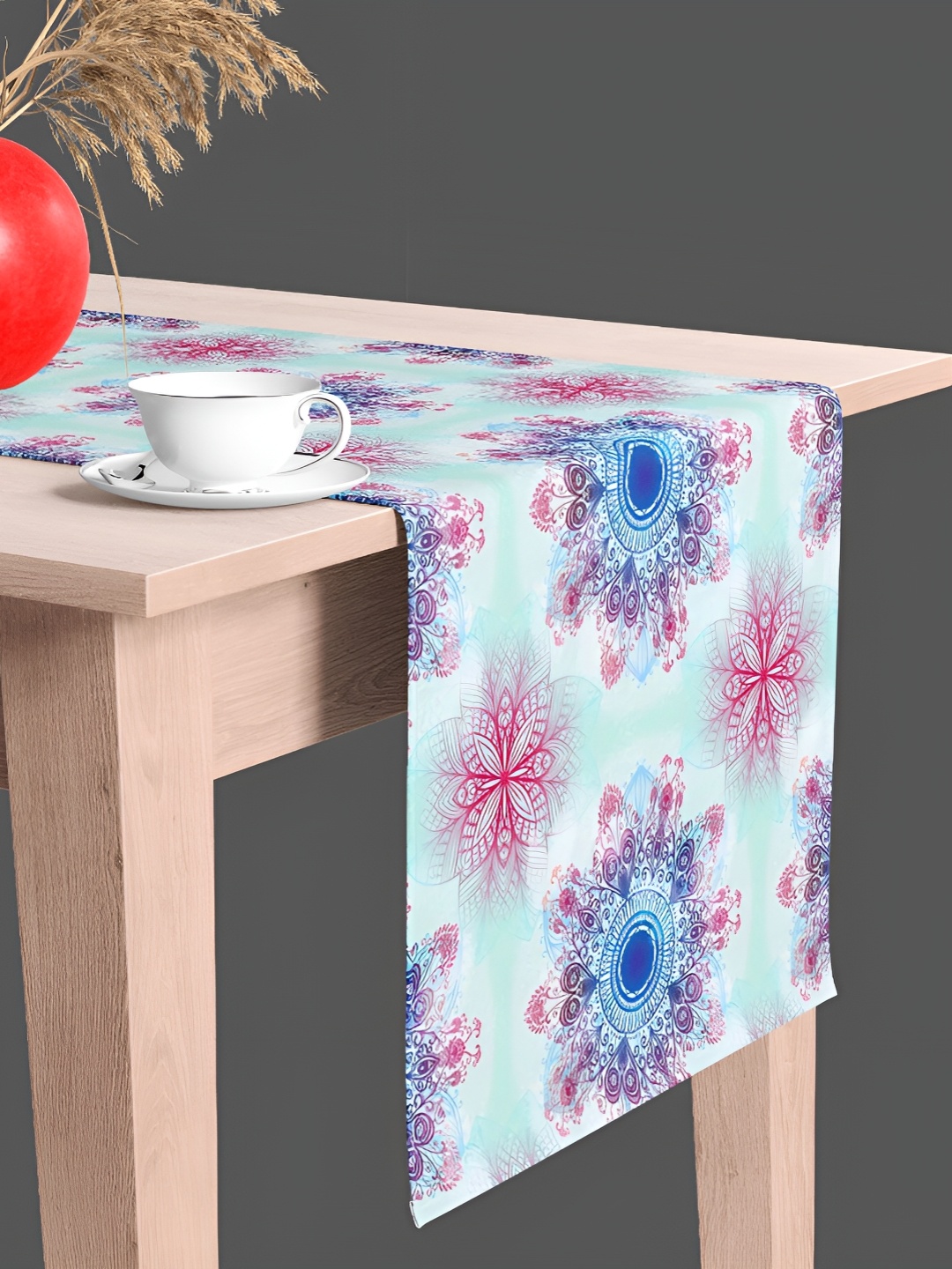 

ArtzFolio Blue & Red Printed Table Runner