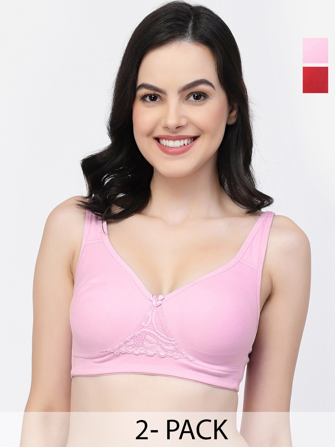 

College Girl Non-Wired Full Coverage Non Padded Bra, Pink