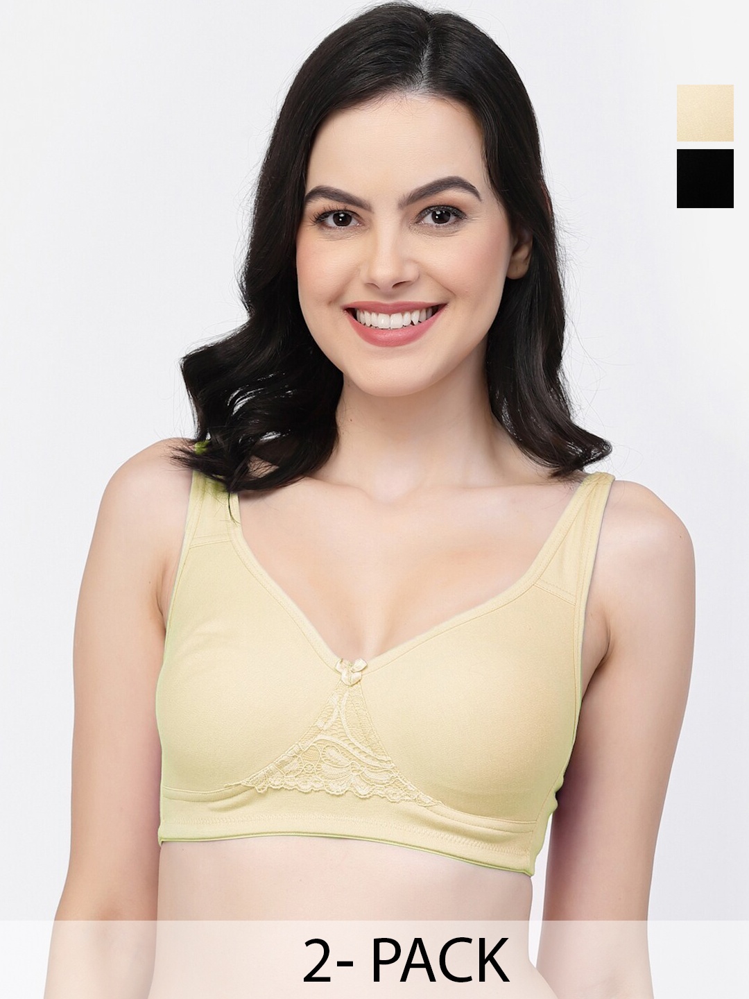 

College Girl Non-Wired Full Coverage Non Padded Bra, Black