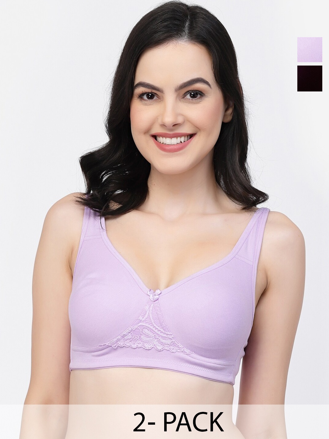 

College Girl Non-Wired Full Coverage Non Padded Bra, Purple