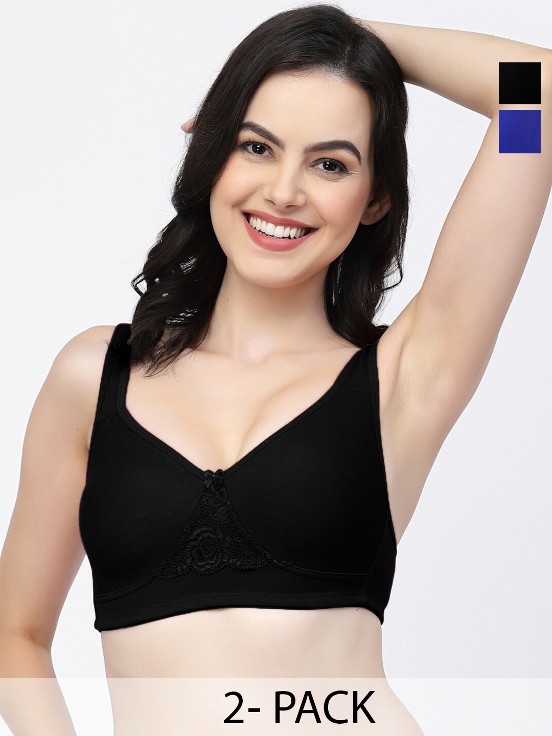 

College Girl Non-Wired Full Coverage Non Padded Bra, Blue