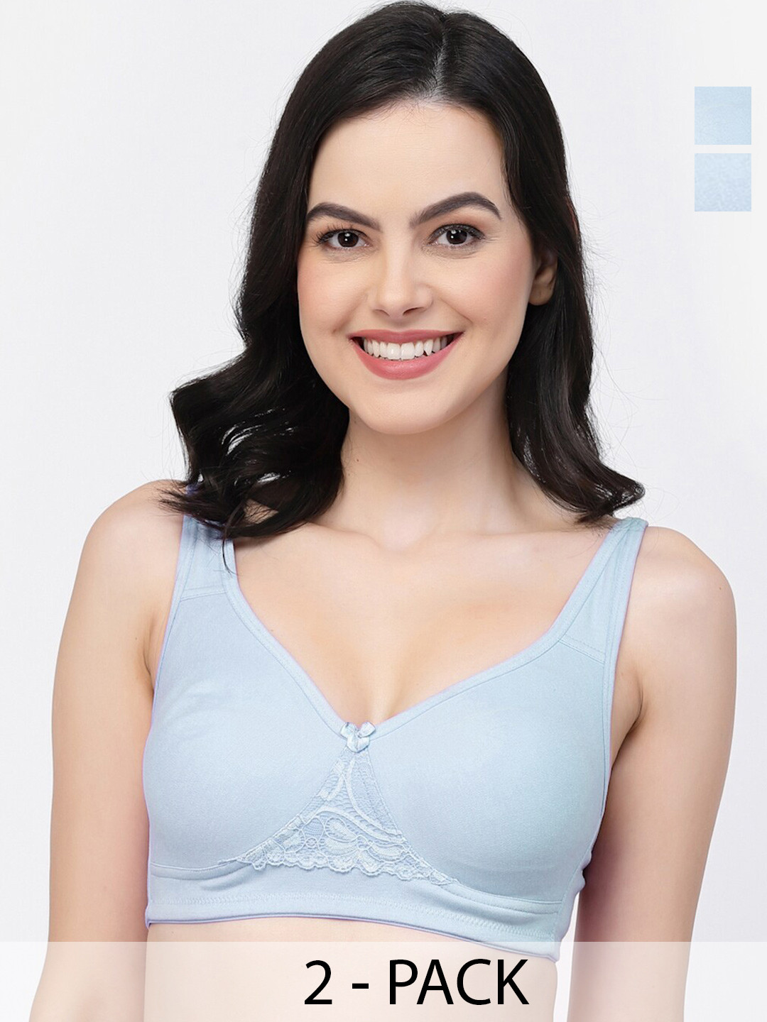 

College Girl Non-Wired Full Coverage Non Padded Bra, Blue