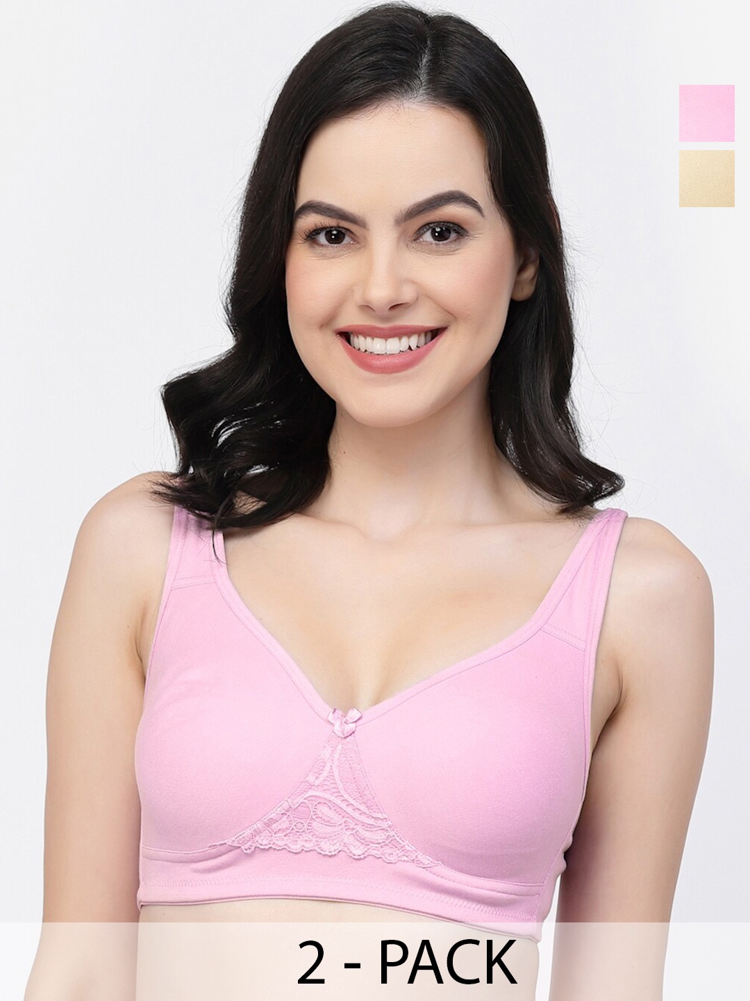 

College Girl Non-Wired Full Coverage Non Padded Bra, Pink