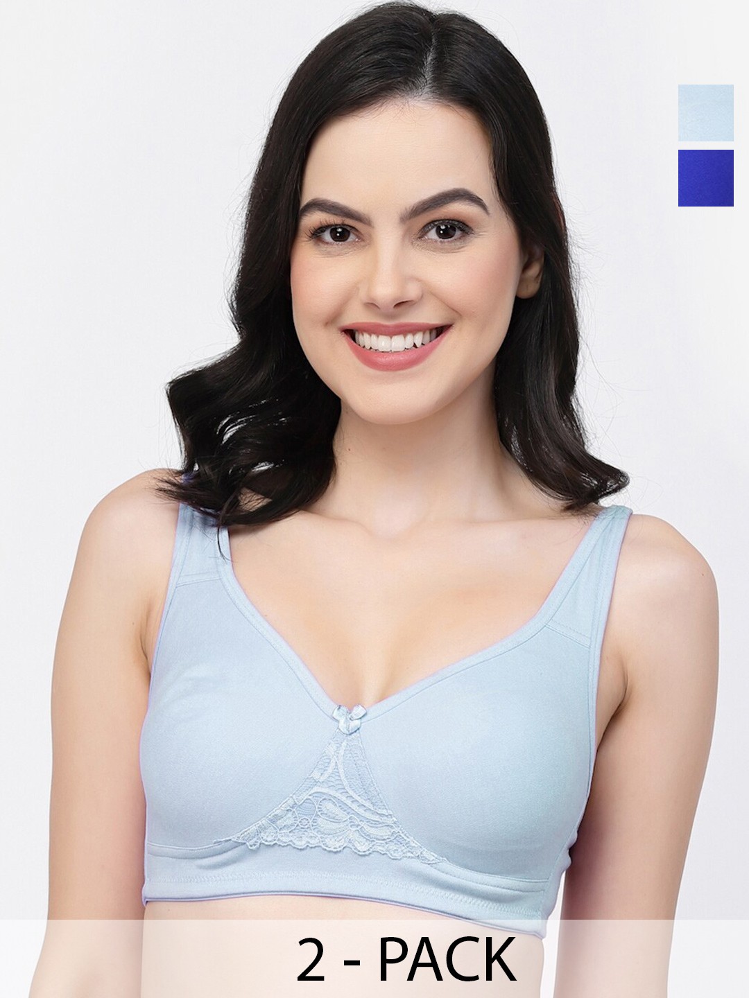 

College Girl Non-Wired Full Coverage Non Padded Bra, Blue