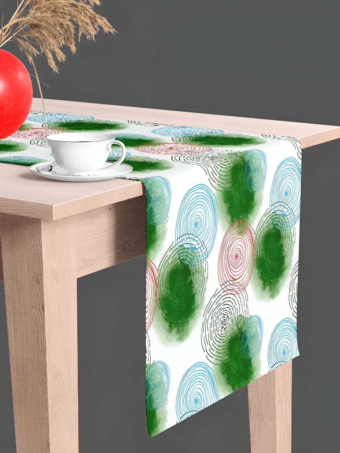 

ArtzFolio Printed Velvet Dining Center Table Runner, Multi