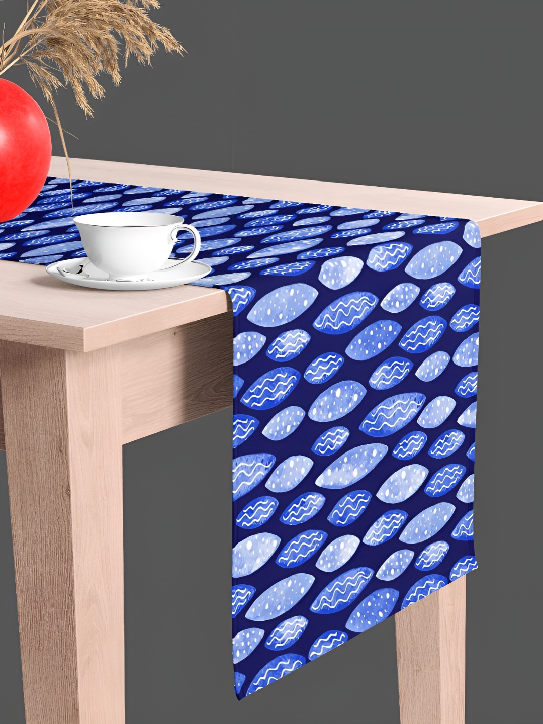 

ArtzFolio Blue Geometric Printed Rectangular Table Runner
