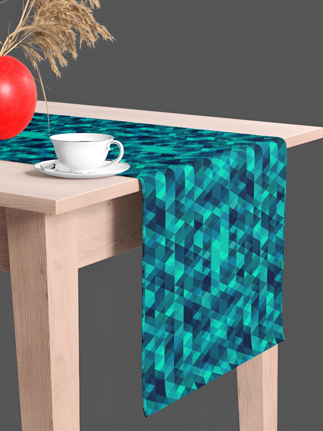 

ArtzFolio Blue & Green Geometric Printed Rectangle Table Runner