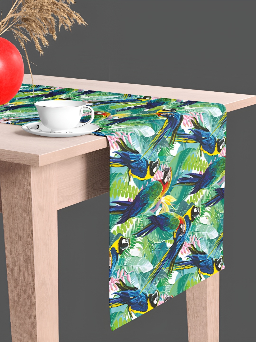 

ArtzFolio Green & Yellow Tropical Digital Printed Table Runner