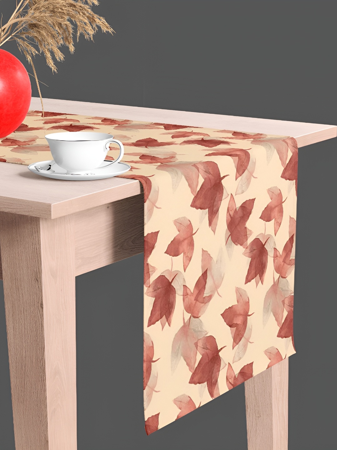 

ArtzFolio Cream & Brown Floral Printed Table Runner