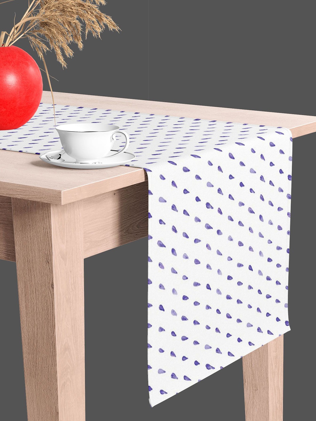 

ArtzFolio White & Purple Digital Printed Table Runner