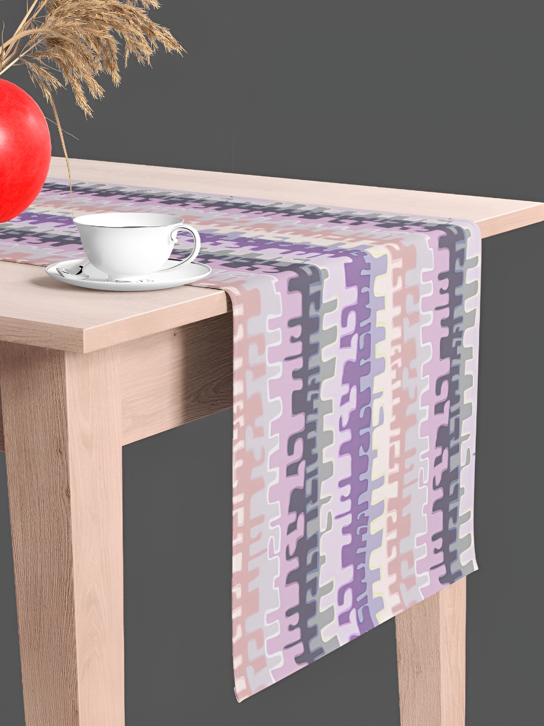 

ArtzFolio Grey Geometric Printed Table Runner