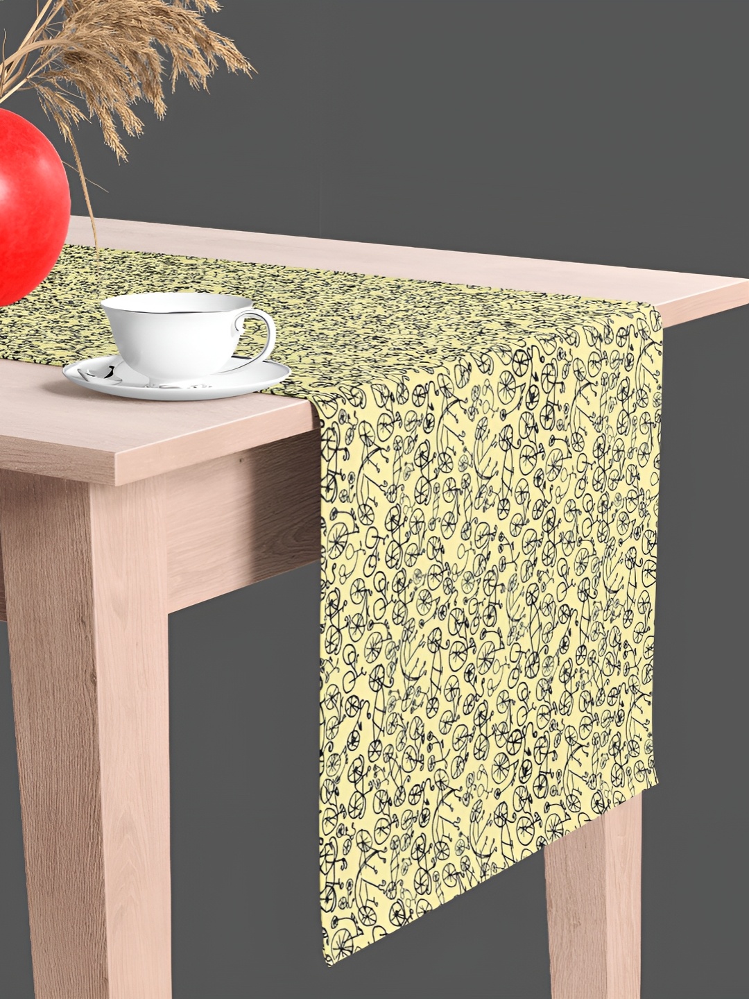 

ArtzFolio Yellow & Black Digital Printed Velvet Table Runner