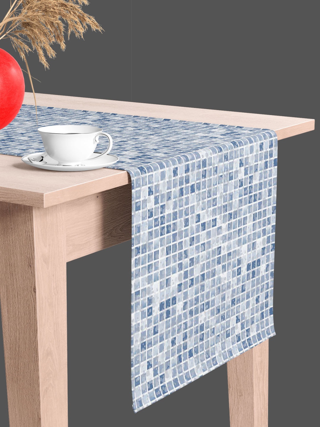 

ArtzFolio Blue Geometric Printed Table Runner