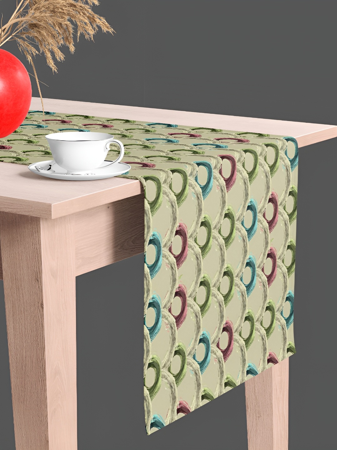 

ArtzFolio Green Abstract Printed Table Runner