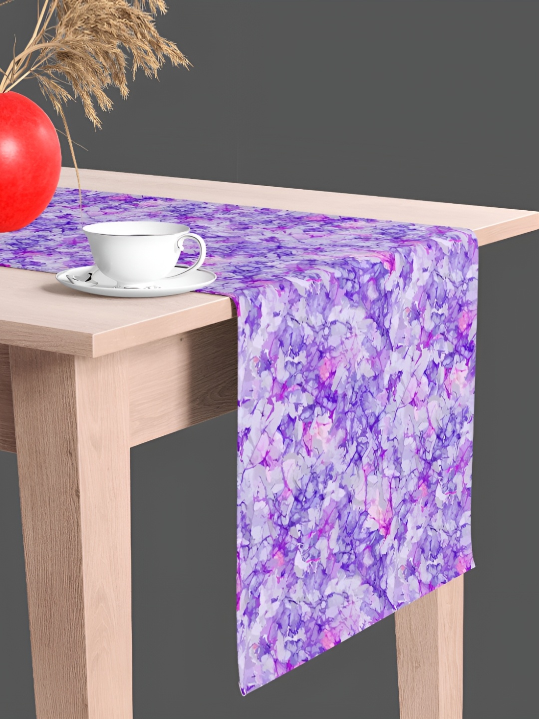 

ArtzFolio Purple & White Abstract Printed Table Runner