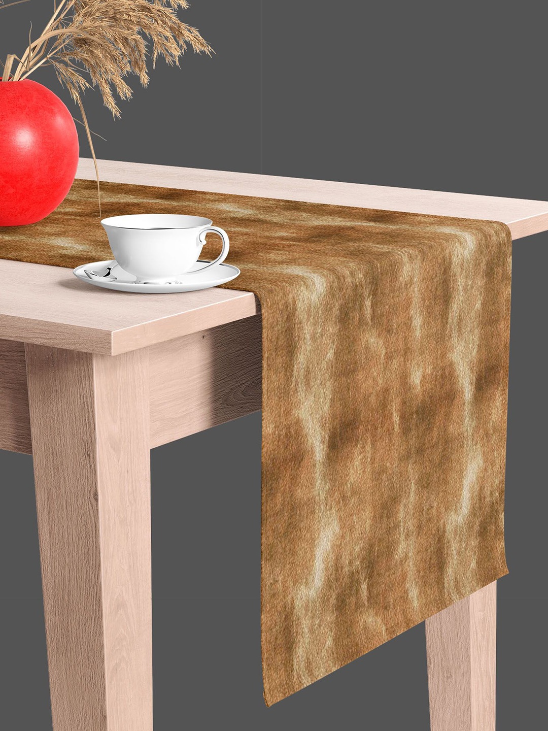 

ArtzFolio Brown Textured Velvet Table Runner