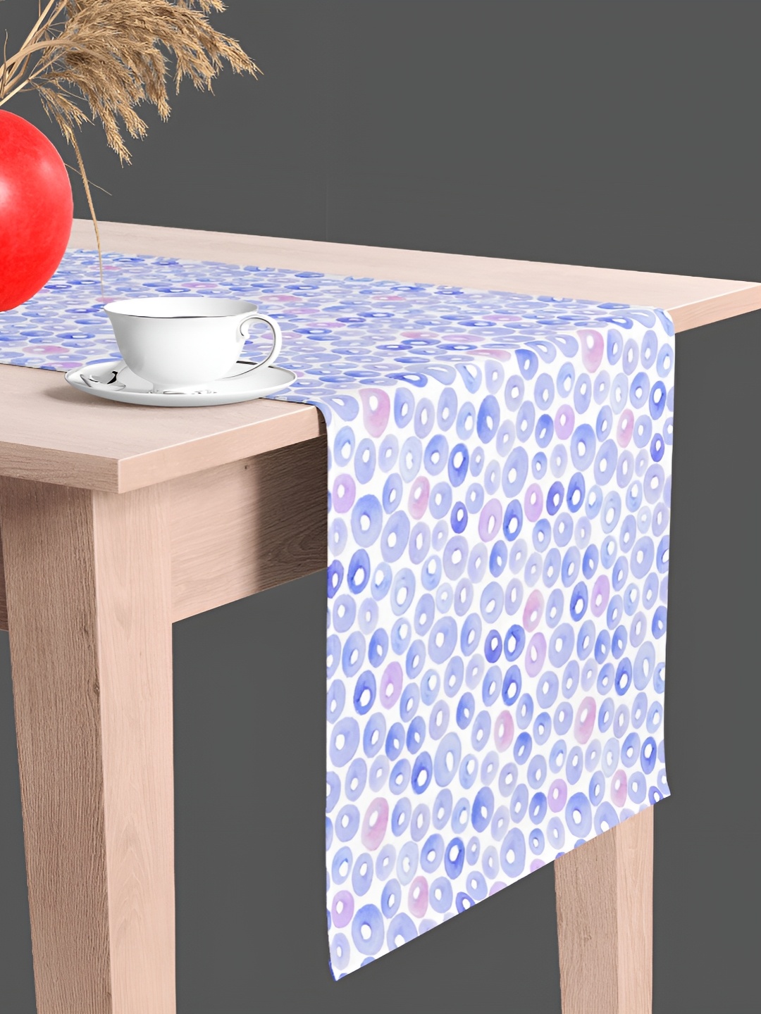 

ArtzFolio Printed Dining Center Table Runner, White