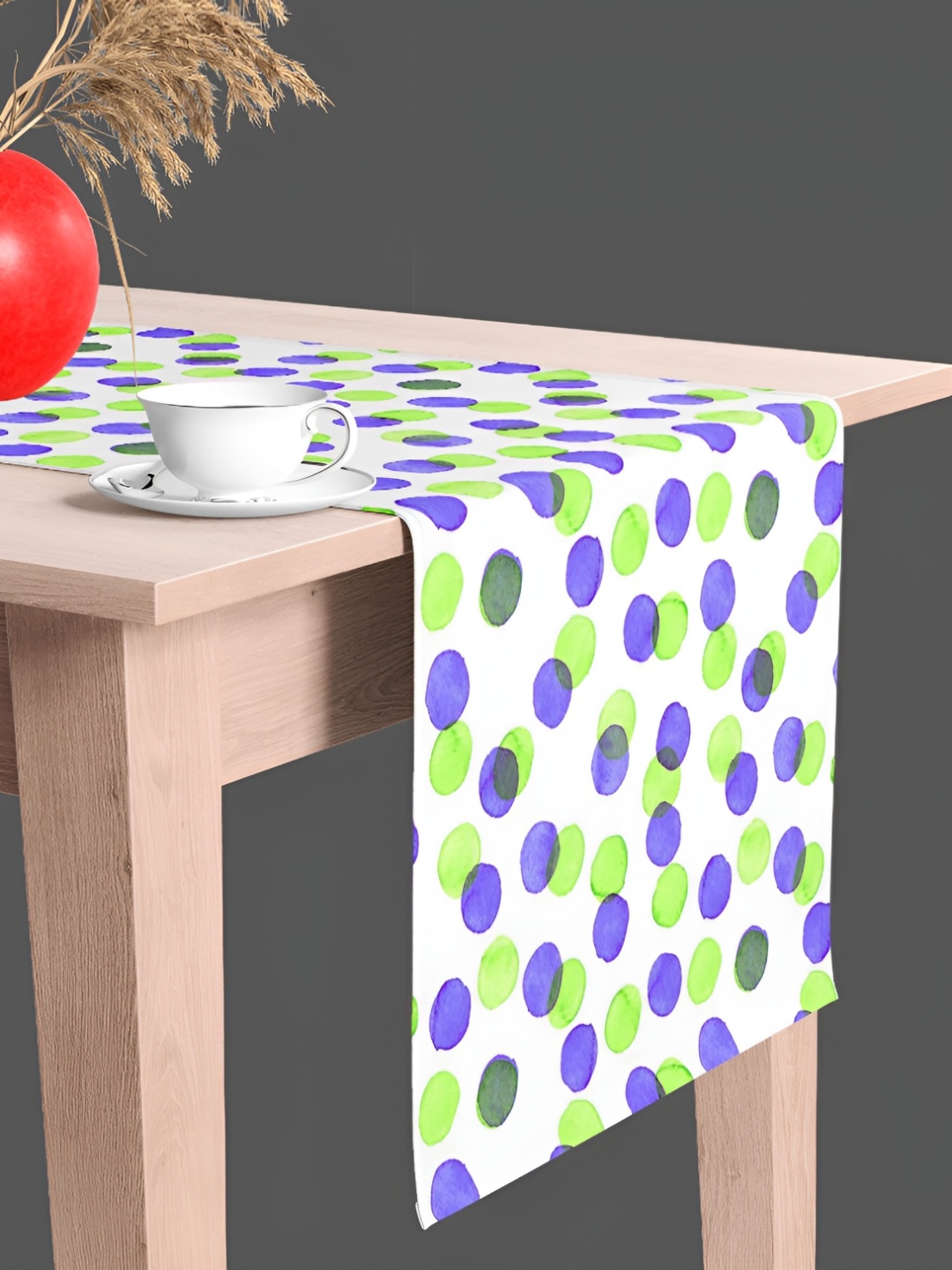 

ArtzFolio White &Purple Digital Printed Velvet Table Runner