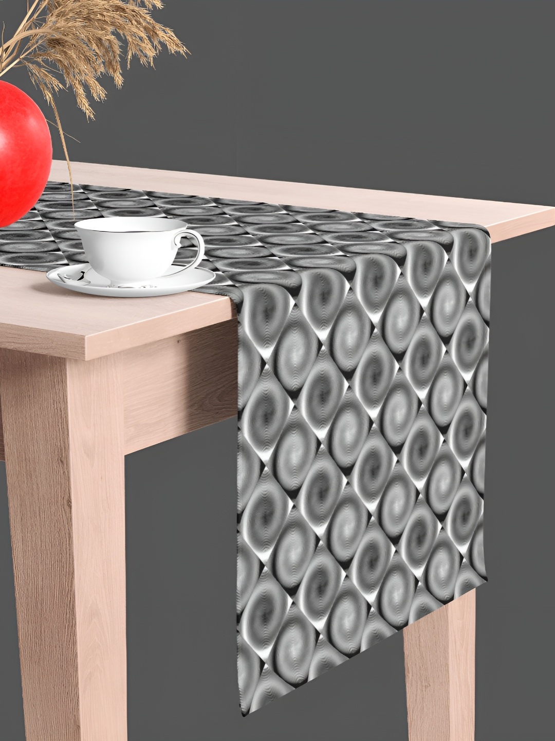 

ArtzFolio Grey Printed Rectangular Velvet Table Runner