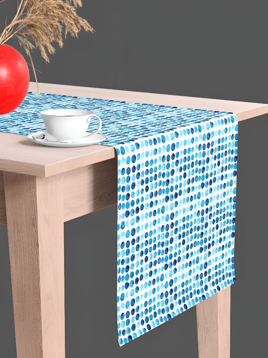 

ArtzFolio Turquoise Blue Printed Dining Center Table Runner