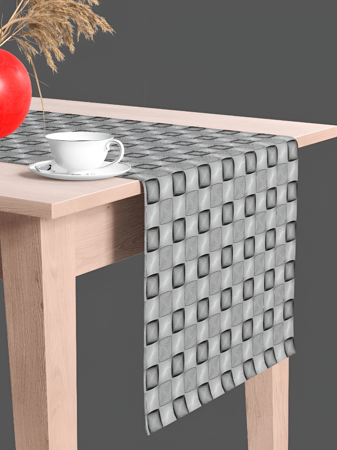 

ArtzFolio Grey and Black Geometric Printed Table Runner