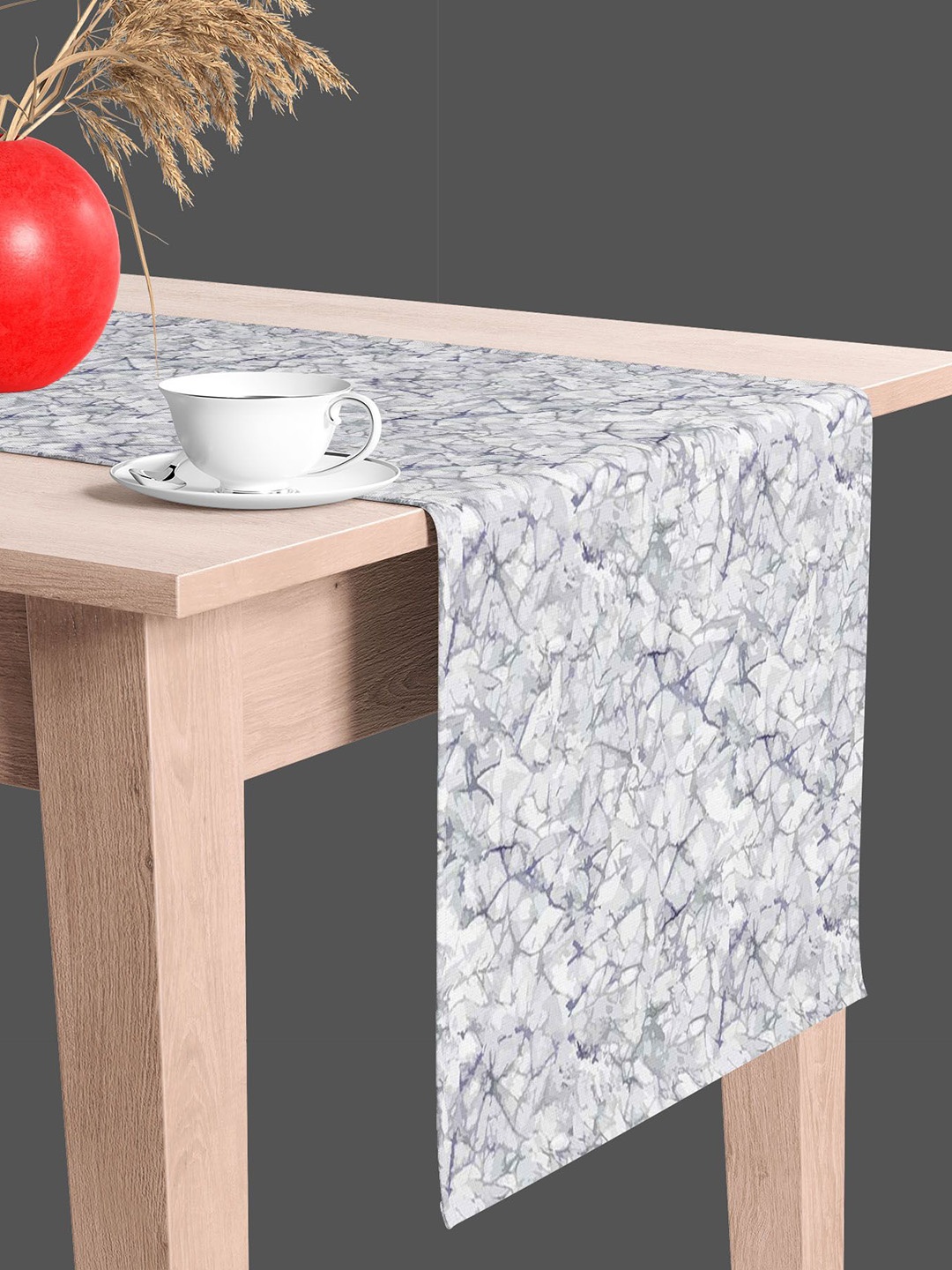 

ArtzFolio White & Grey Abstract Printed Table Runner