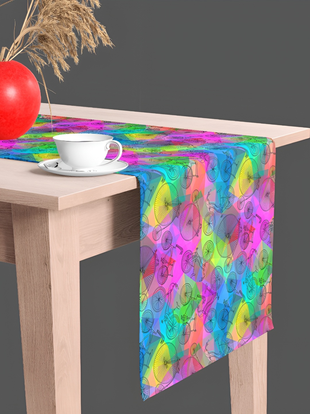 

ArtzFolio Pink & Blue Printed Table Runner