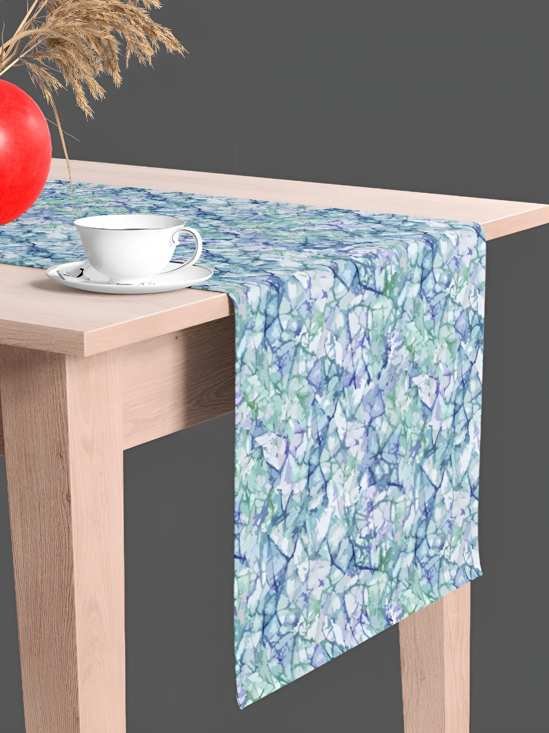 

ArtzFolio White Blue Abstract Printed Table Runner