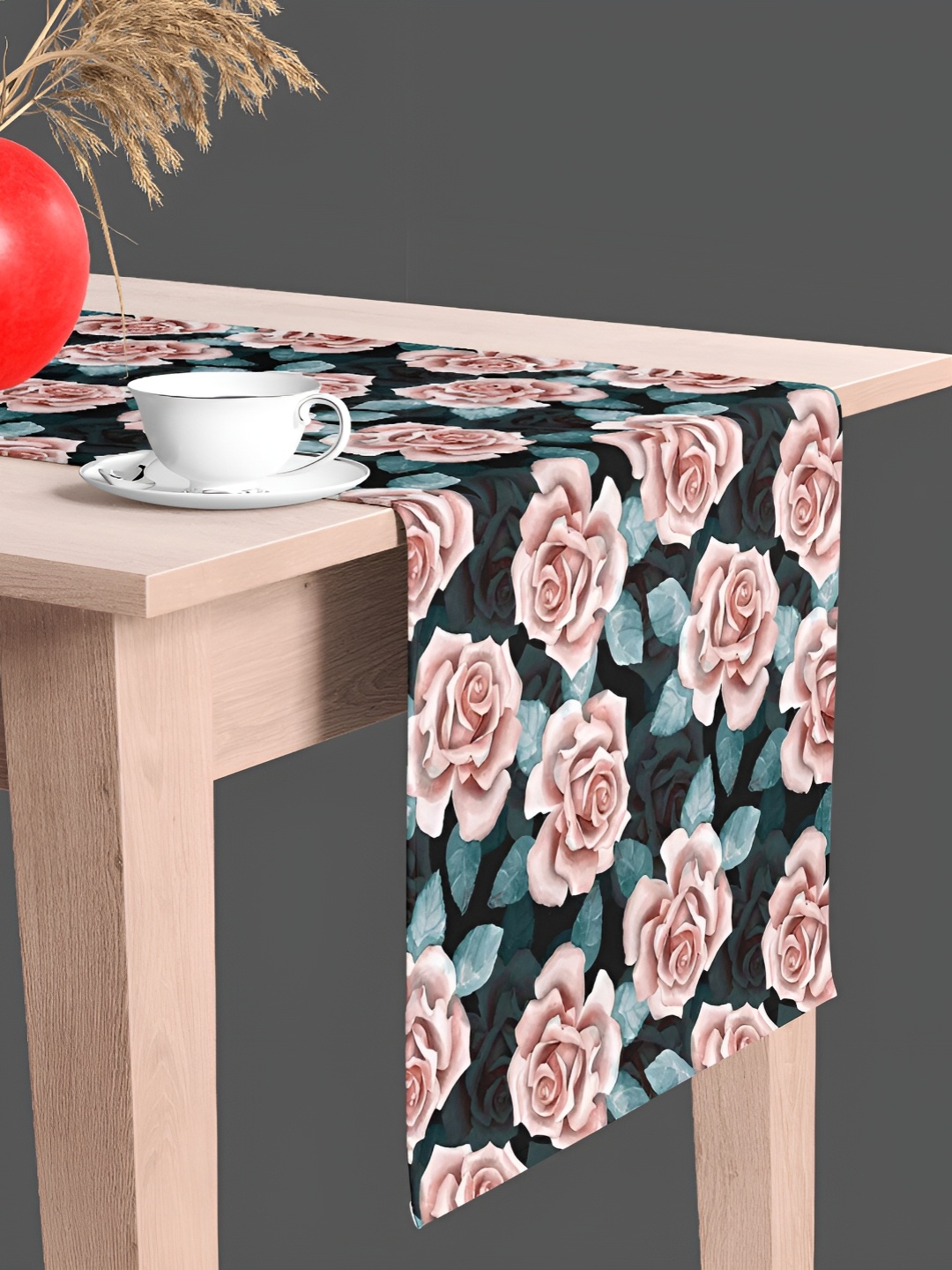 

ArtzFolio Printed Dining Center Table Runner, Black