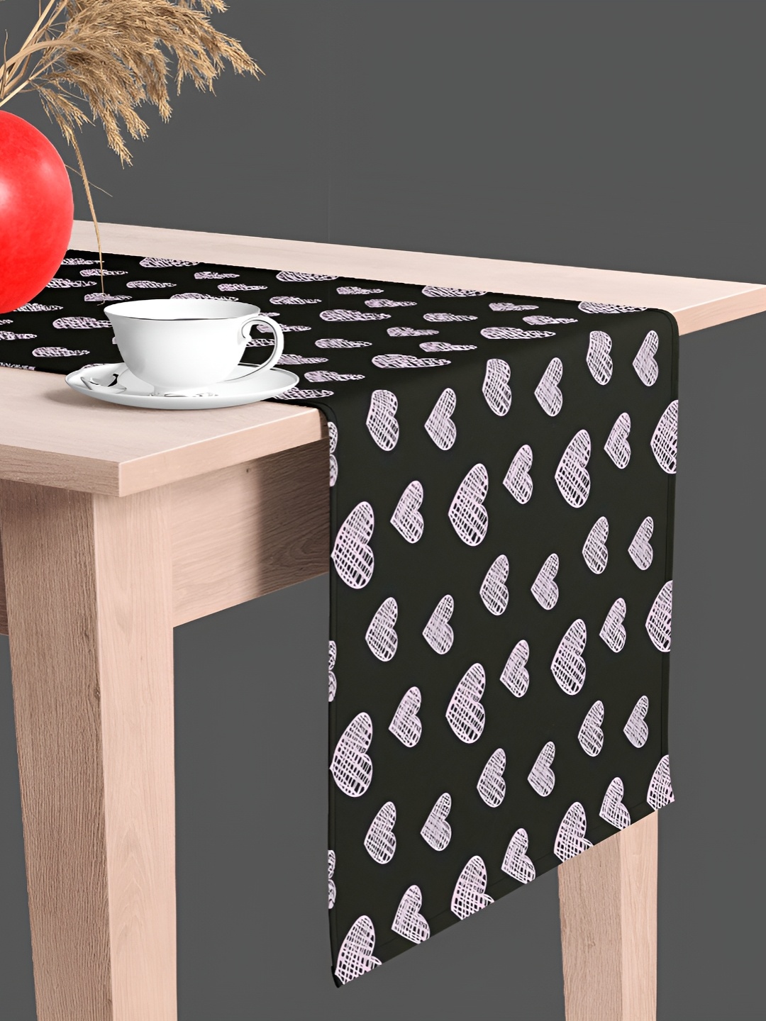 

ArtzFolio Black Geometric Printed Table Runner