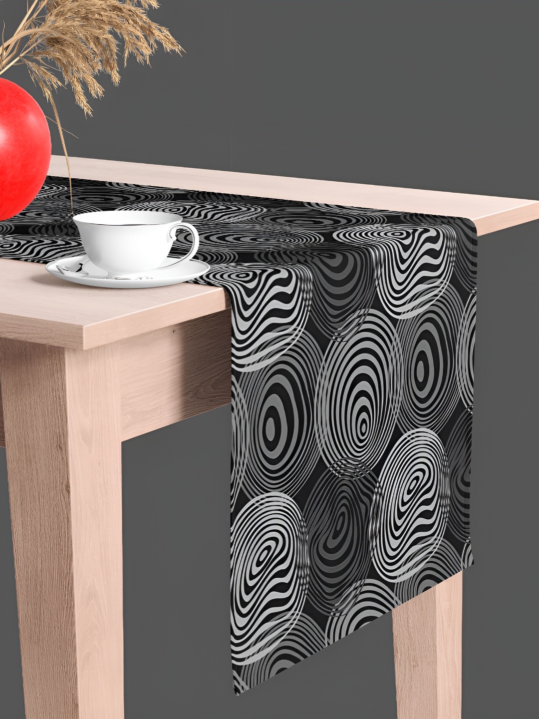 

ArtzFolio Grey Geometric Dining Canter Table Runner