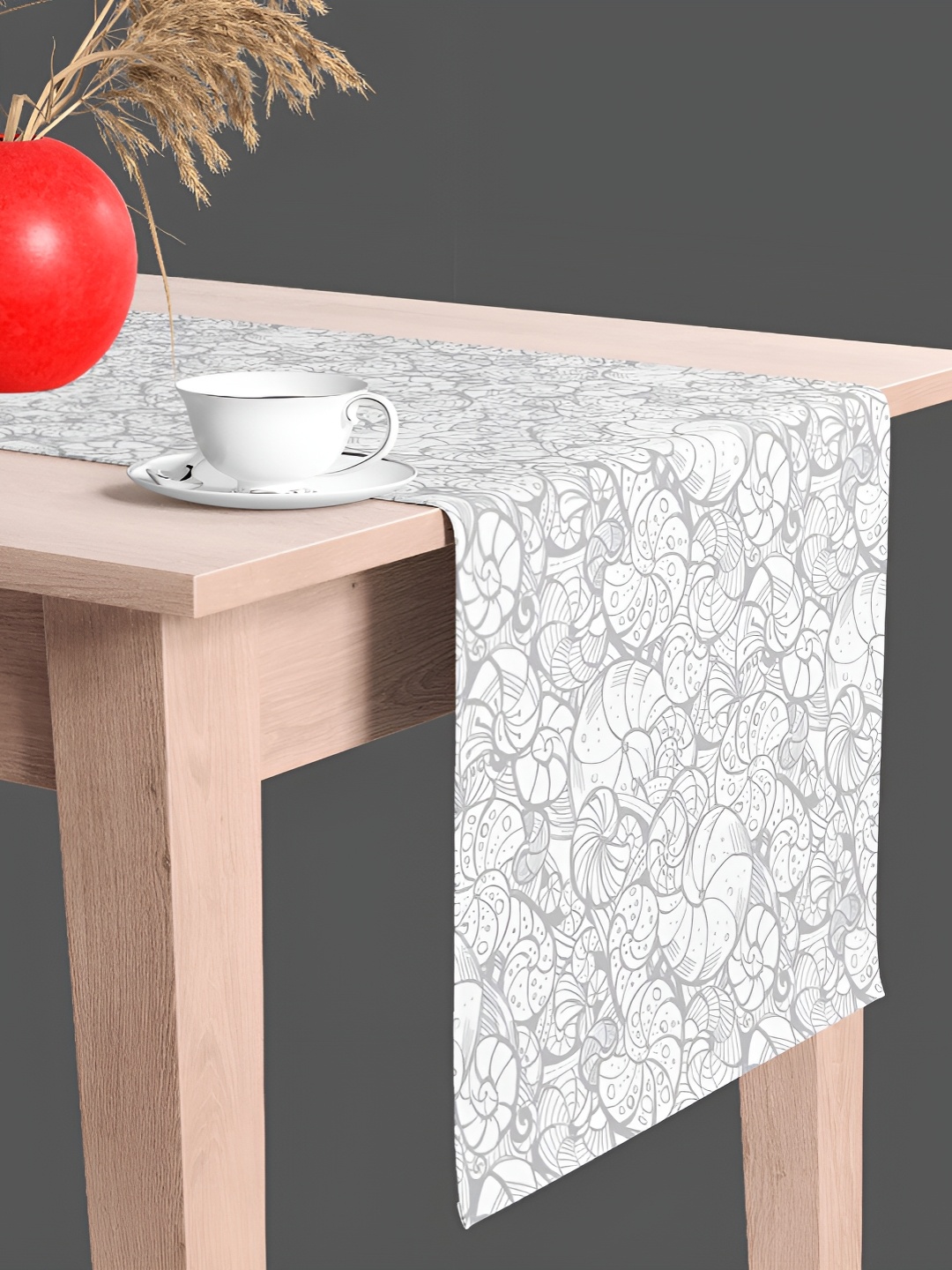 

ArtzFolio Grey Geometric Printed Dining Center Table Runner