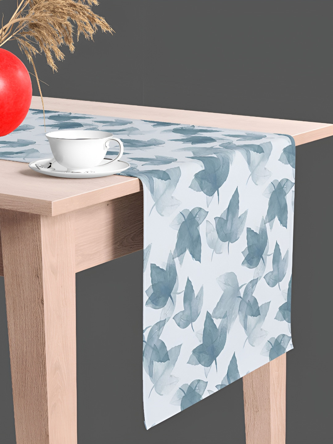 

ArtzFolio Off White & Grey Floral Printed Table Runner