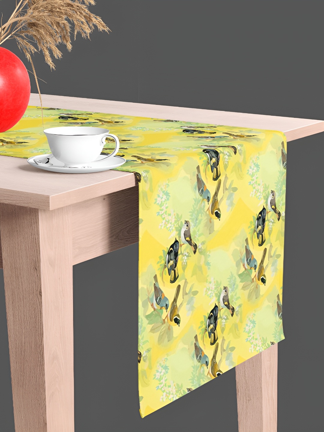 

ArtzFolio Yellow & Green Floral Printed Dining Table Runner