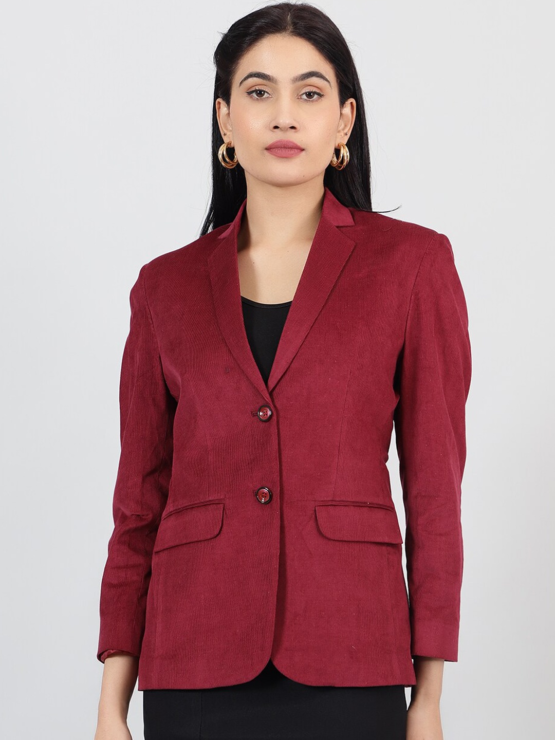 

Talethread Cotton Single Breasted Blazer, Red