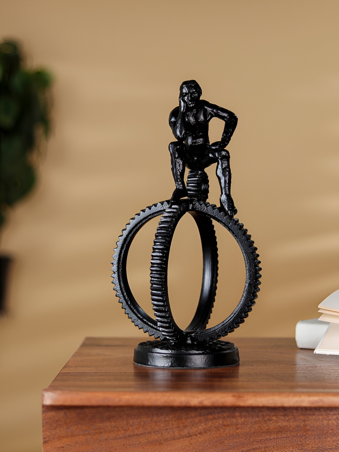 

CASA DECOR Black The Thinking Man Sculptures Curio Showpiece