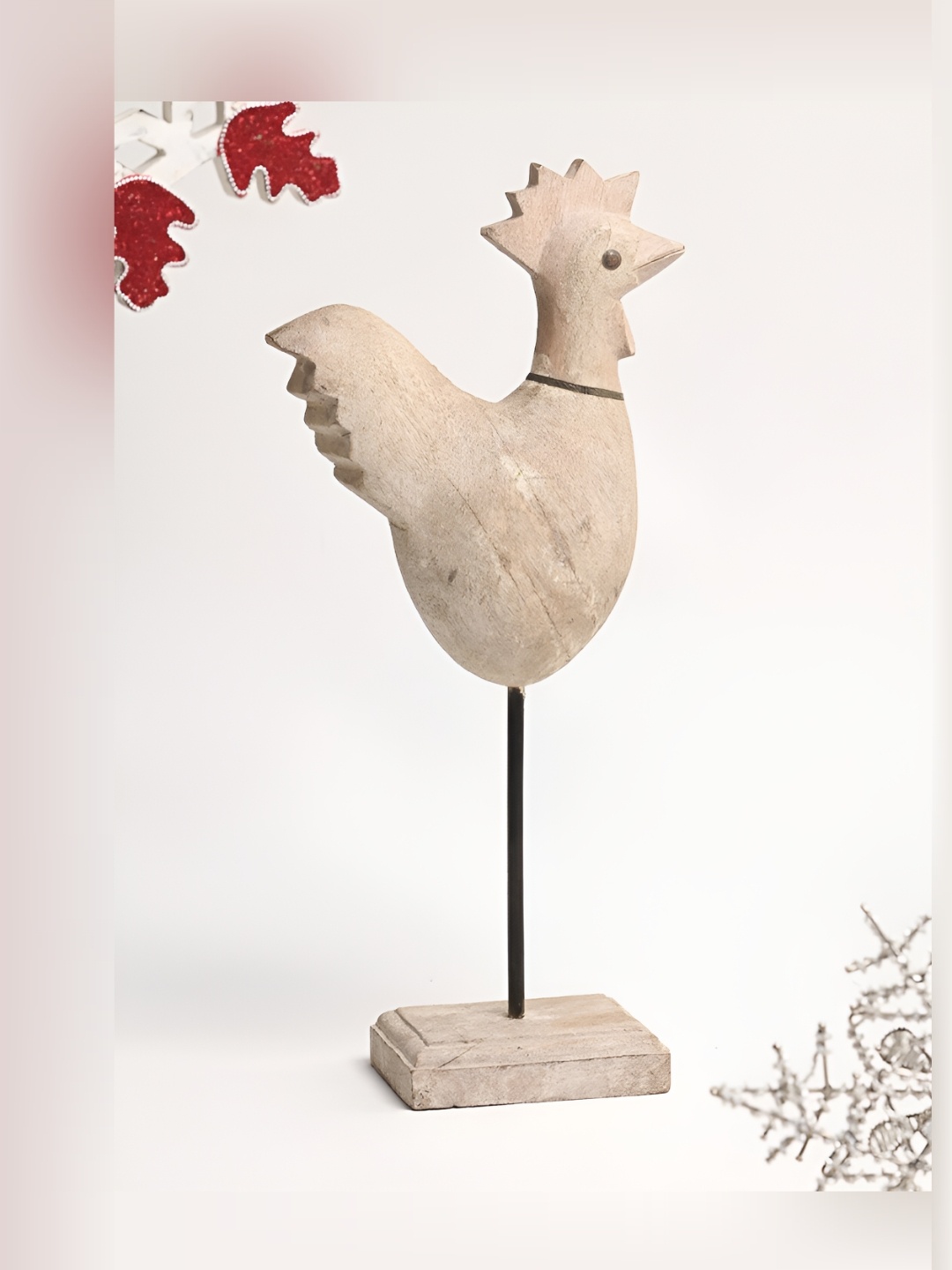 

CASA DECOR White Wooden Curio Showpiece