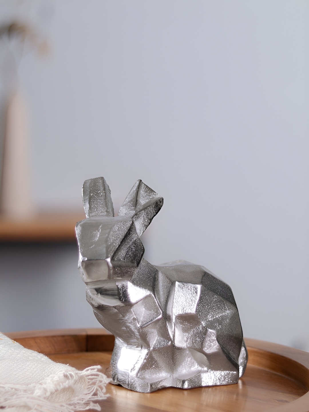 

CASA DECOR Grey Abstract Bunny Curio Showpiece