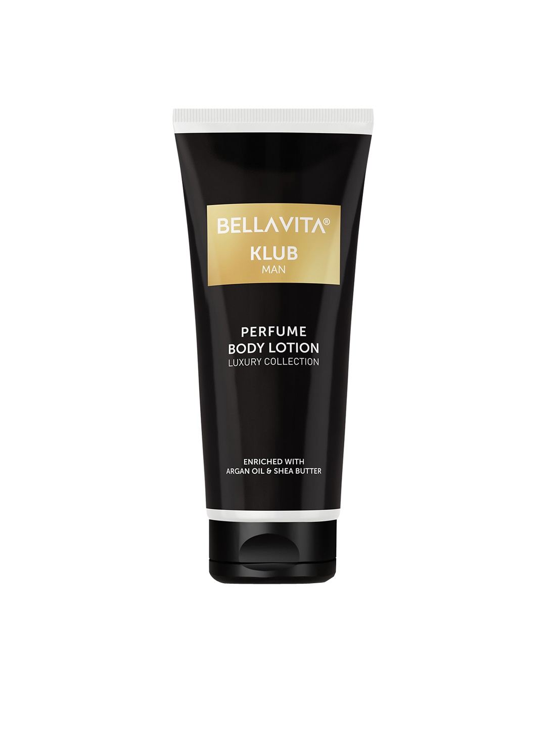 

Bella Vita Organic Klub Man Perfume Body Lotion with Argan Oil & Shea Butter - 200 ml, Black