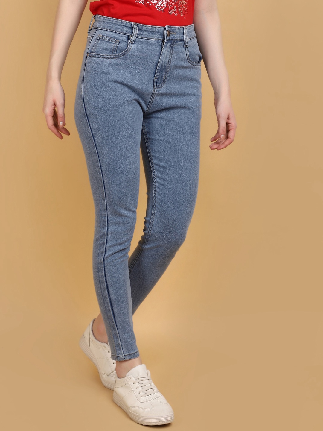 

V-Mart Women Skinny Fit High-Rise Jeans, Blue