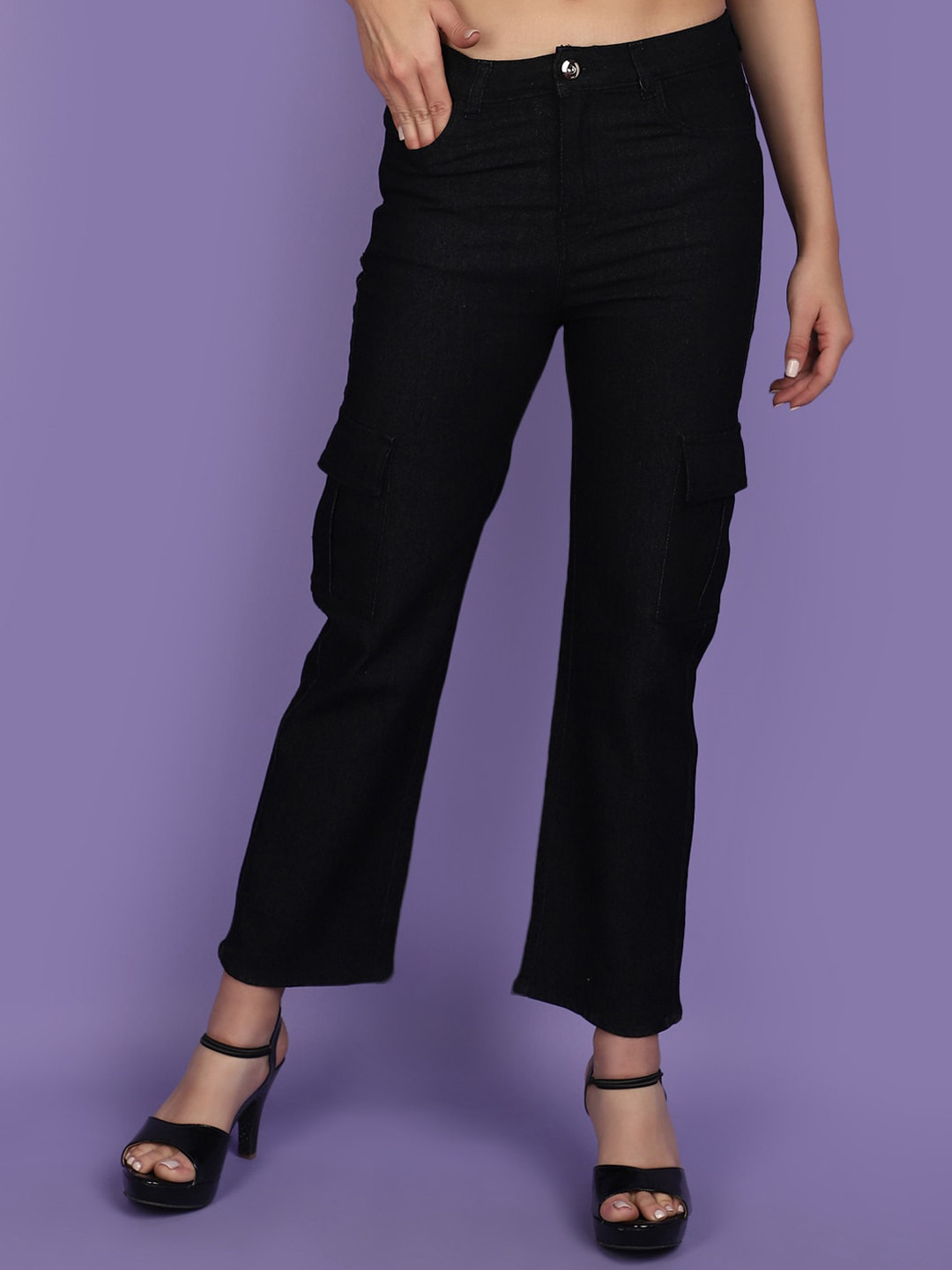 

V-Mart Women High-Rise Jeans, Black