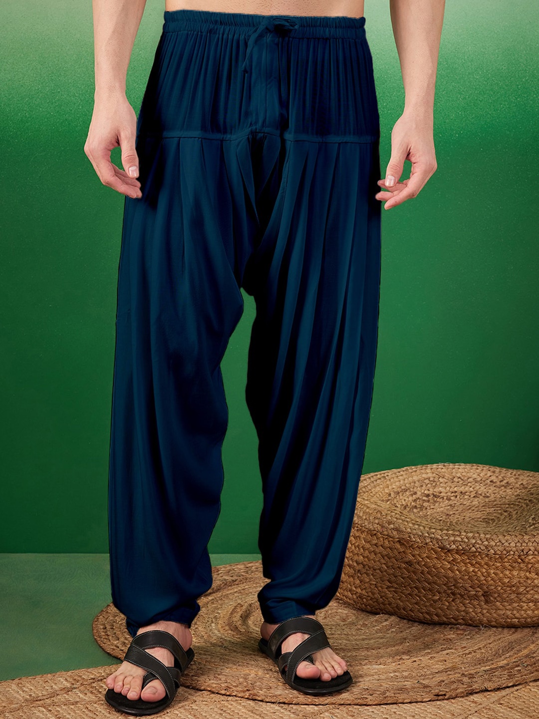 

Sangria Men Pleated Patiala Salwar, Blue