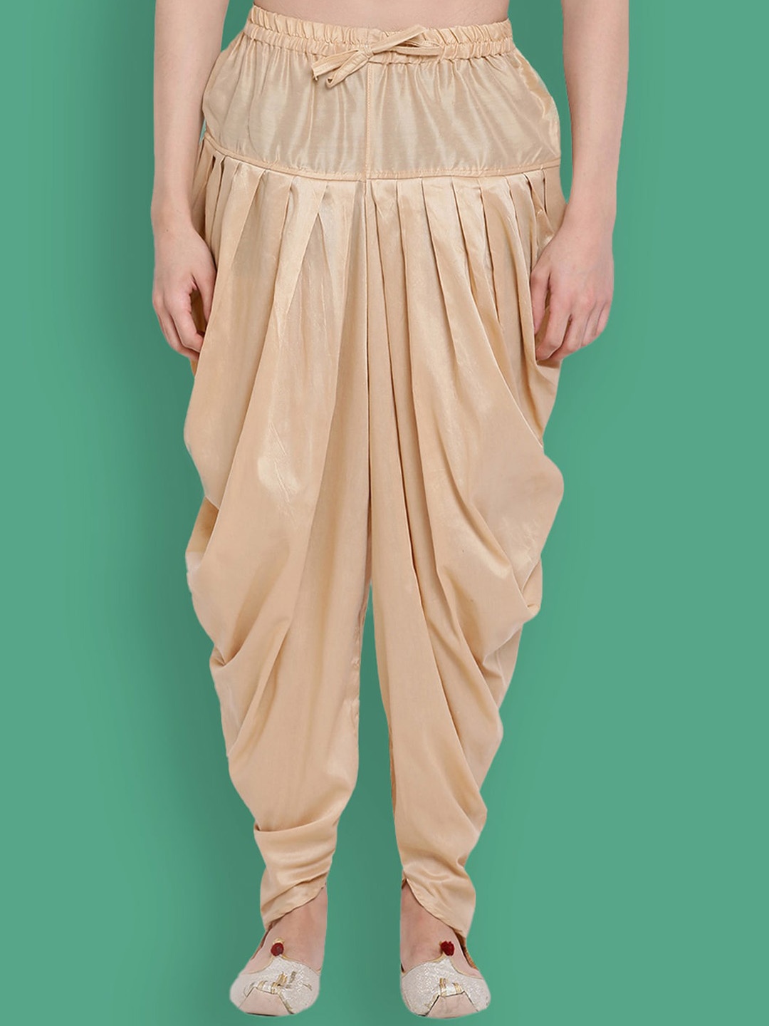

Sangria Men Loose Fit Cowl Dhoti Pants, Beige