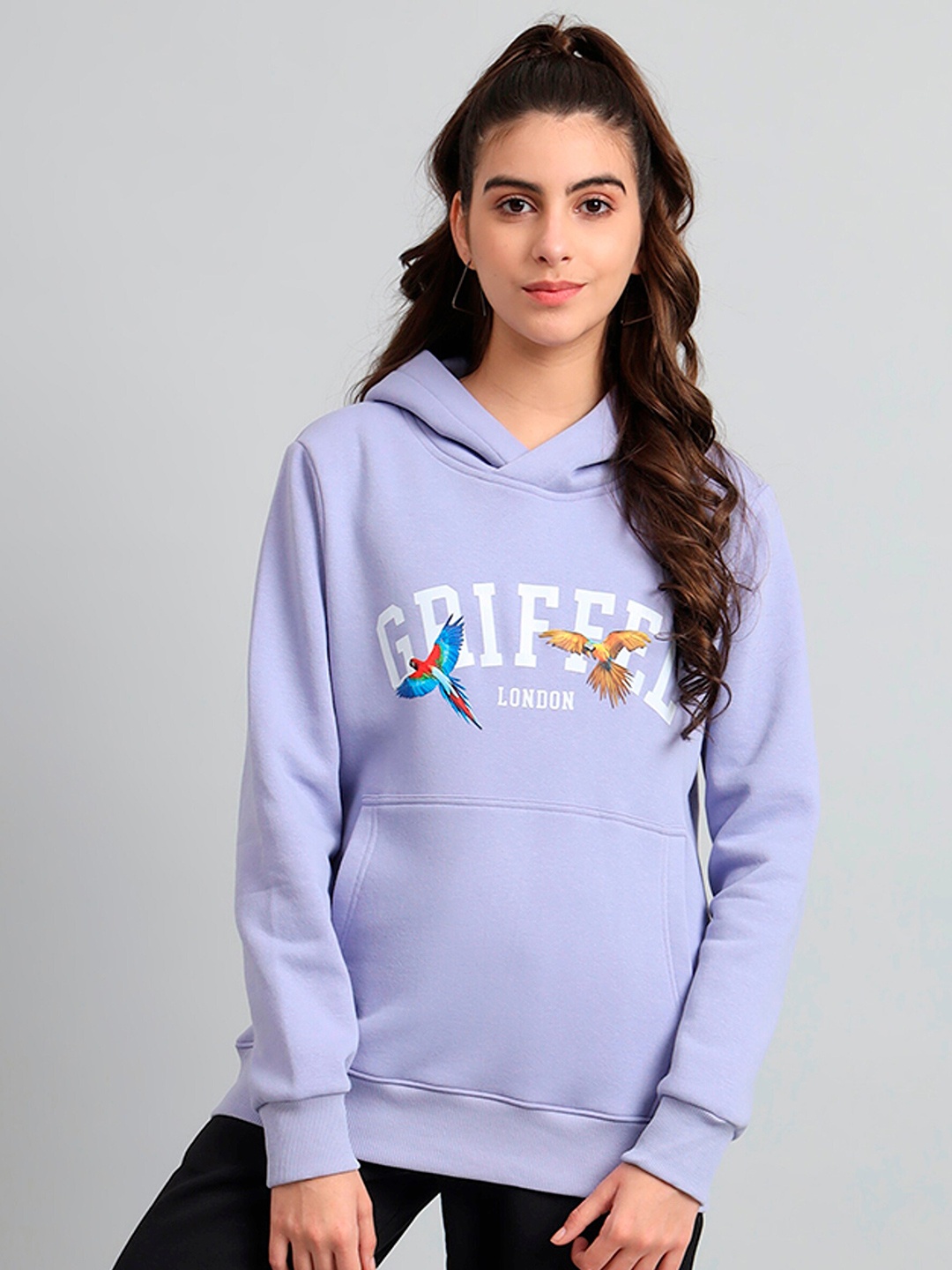 

GRIFFEL Women Printed Sweatshirt, Mauve
