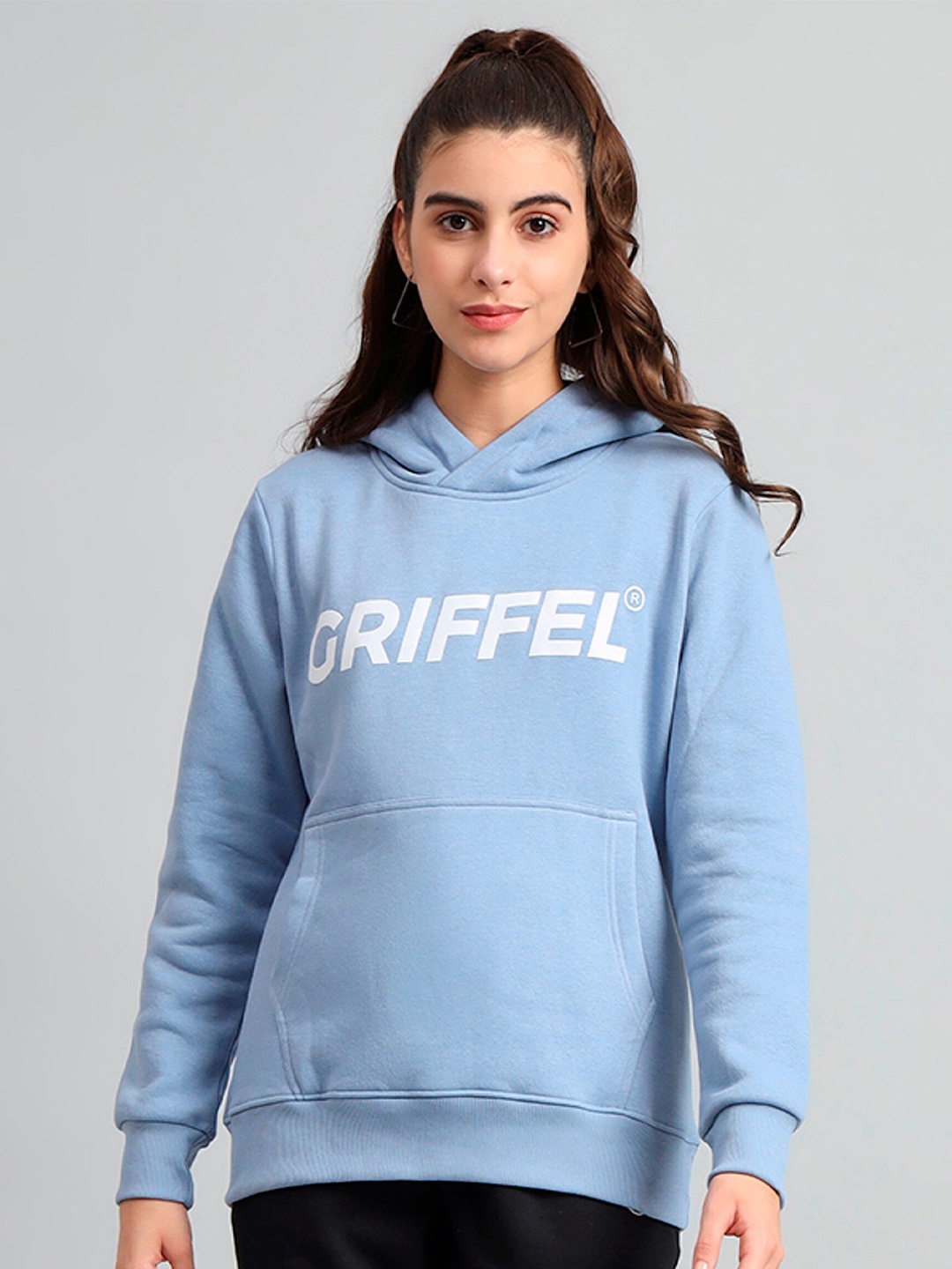 

GRIFFEL Women Printed Sweatshirt, Blue