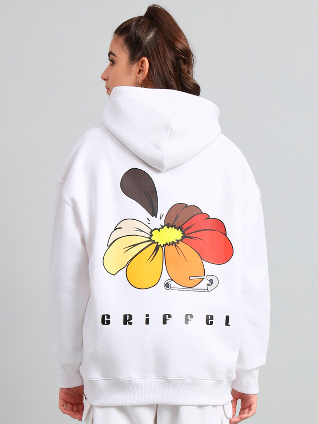 

GRIFFEL Women Printed Sweatshirt, White