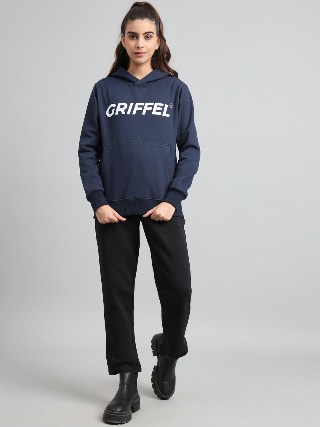 

GRIFFEL Typography Printed Tracksuits, Navy blue