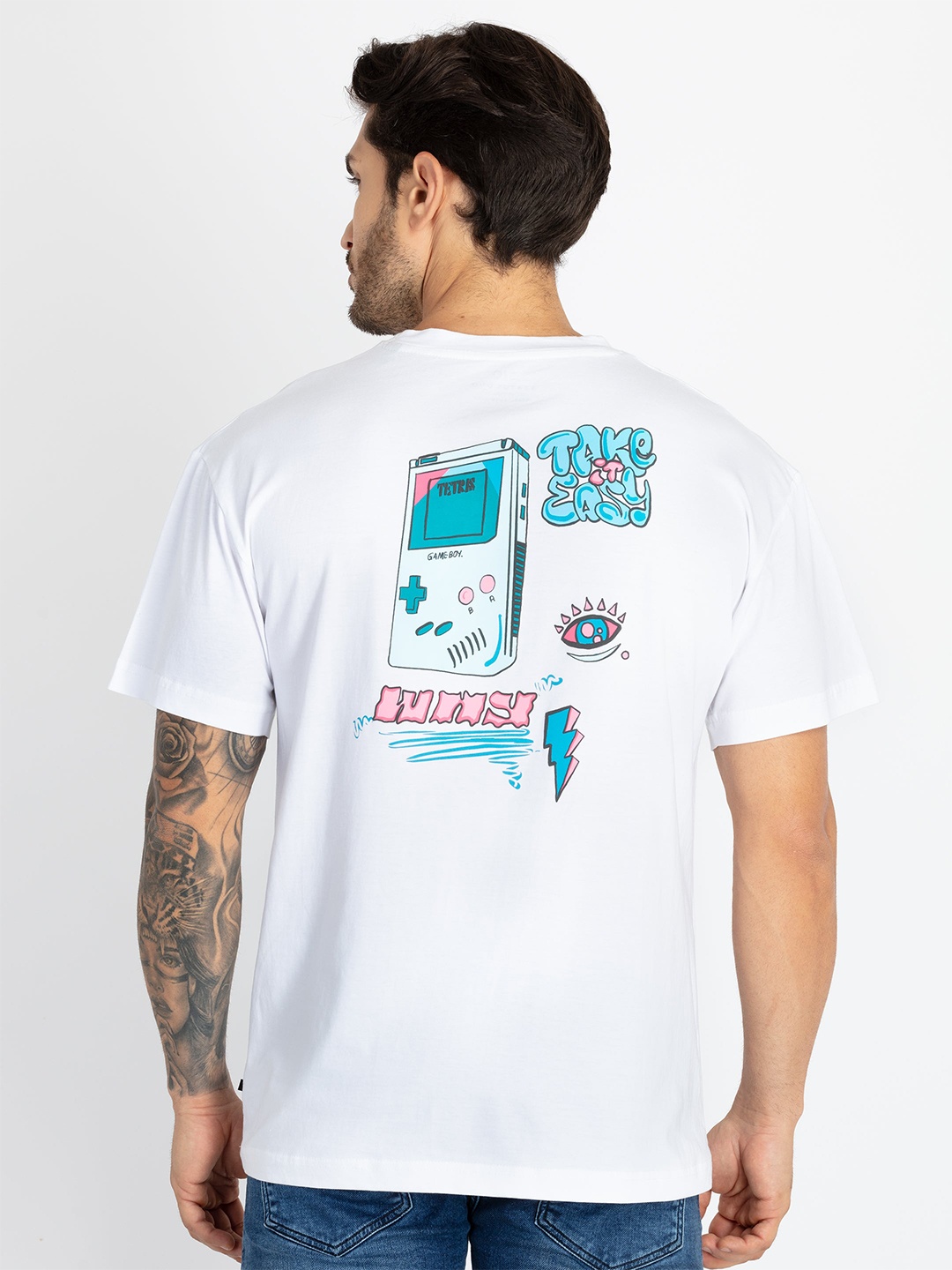 

Status Quo Men Typography Pure Cotton T-shirt, White