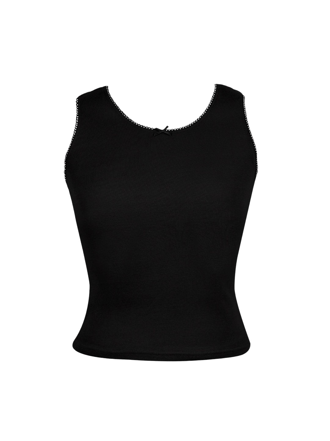 

DChica Girls Non Padded Cotton Camisoles, Black